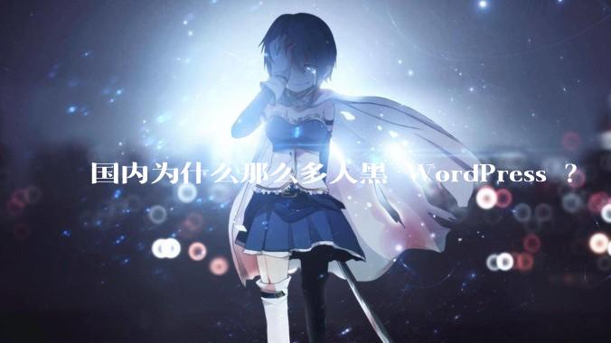 国内为什么那么多人黑 WordPress ？