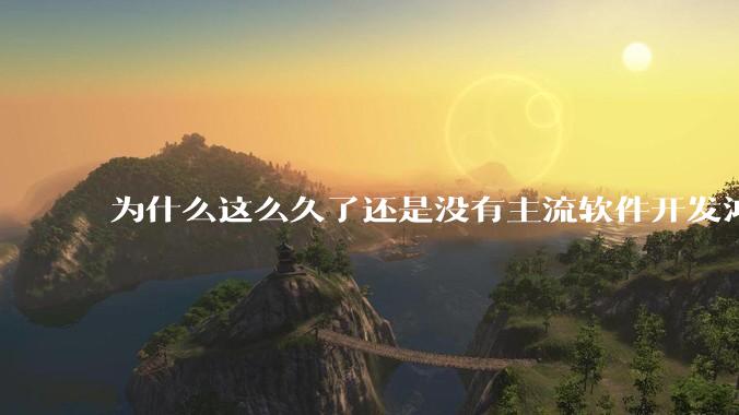 为什么这么久了还是没有主流软件开发鸿蒙版？